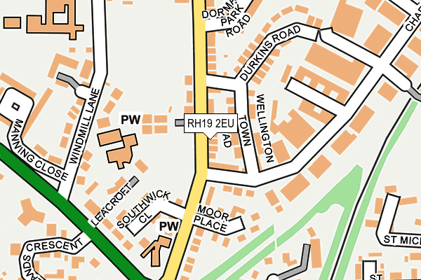 RH19 2EU map - OS OpenMap – Local (Ordnance Survey)