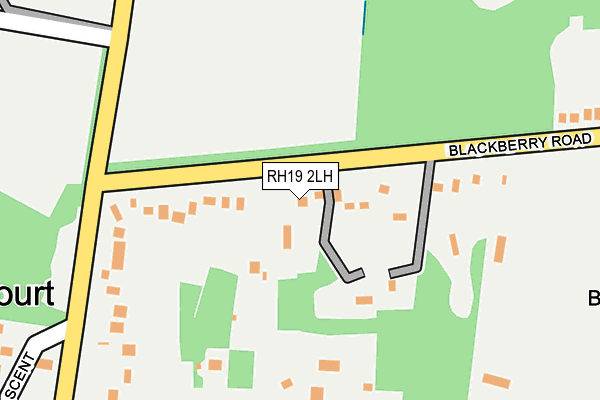 RH19 2LH map - OS OpenMap – Local (Ordnance Survey)