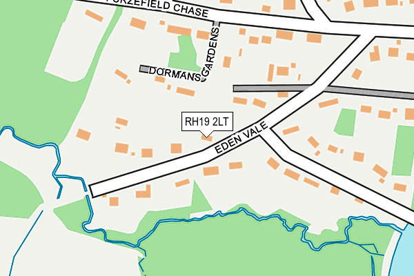 RH19 2LT map - OS OpenMap – Local (Ordnance Survey)