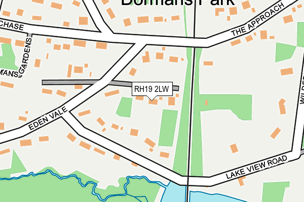 RH19 2LW map - OS OpenMap – Local (Ordnance Survey)