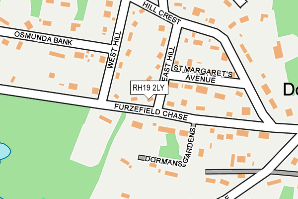 RH19 2LY map - OS OpenMap – Local (Ordnance Survey)
