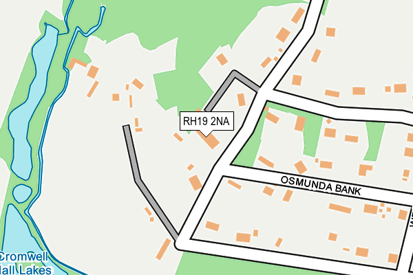 RH19 2NA map - OS OpenMap – Local (Ordnance Survey)