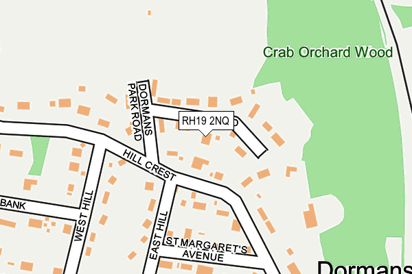 RH19 2NQ map - OS OpenMap – Local (Ordnance Survey)