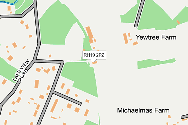 RH19 2PZ map - OS OpenMap – Local (Ordnance Survey)