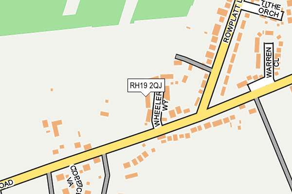 RH19 2QJ map - OS OpenMap – Local (Ordnance Survey)