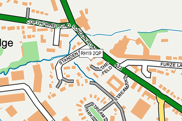 RH19 2QP map - OS OpenMap – Local (Ordnance Survey)
