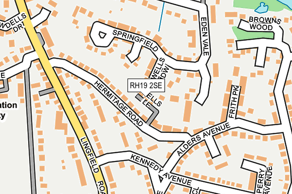 RH19 2SE map - OS OpenMap – Local (Ordnance Survey)