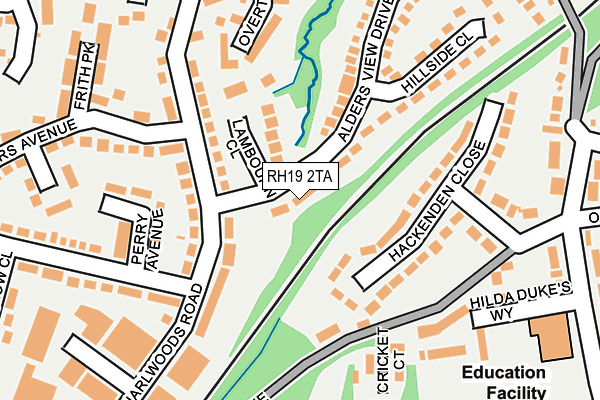 RH19 2TA map - OS OpenMap – Local (Ordnance Survey)