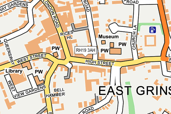 RH19 3AH map - OS OpenMap – Local (Ordnance Survey)