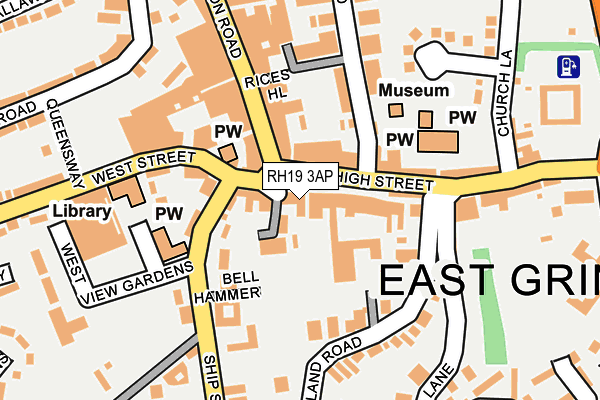RH19 3AP map - OS OpenMap – Local (Ordnance Survey)