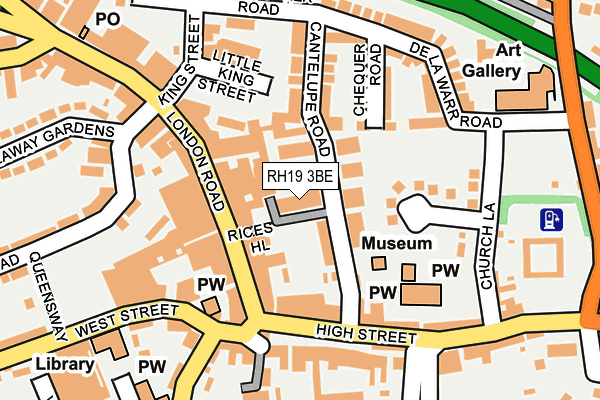 RH19 3BE map - OS OpenMap – Local (Ordnance Survey)