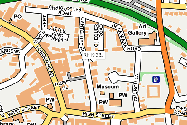 RH19 3BJ map - OS OpenMap – Local (Ordnance Survey)