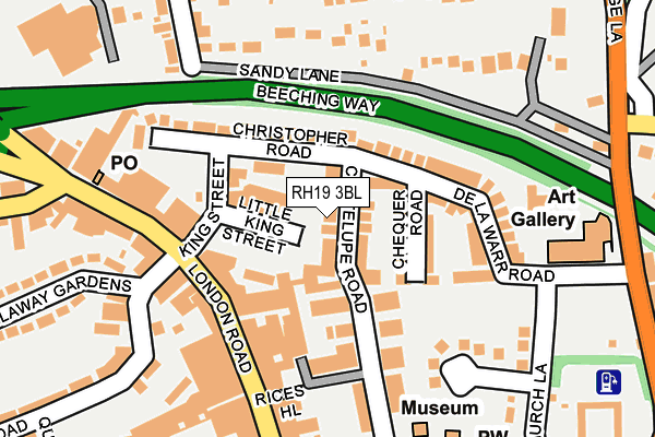 RH19 3BL map - OS OpenMap – Local (Ordnance Survey)