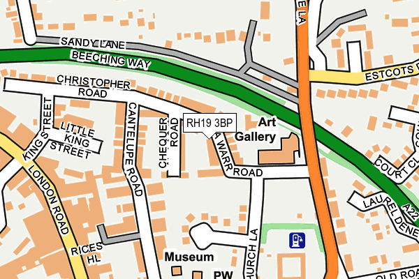 RH19 3BP map - OS OpenMap – Local (Ordnance Survey)