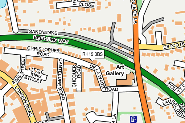 RH19 3BS map - OS OpenMap – Local (Ordnance Survey)