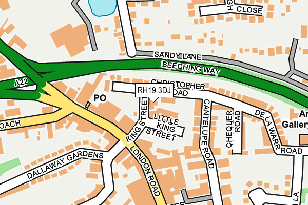 RH19 3DJ map - OS OpenMap – Local (Ordnance Survey)
