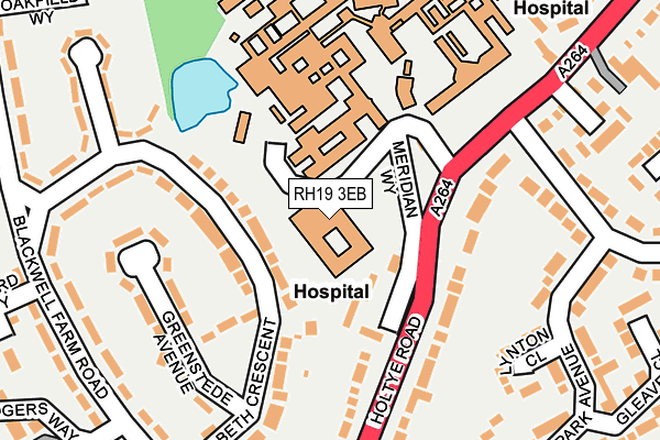 RH19 3EB map - OS OpenMap – Local (Ordnance Survey)