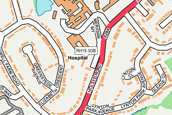 RH19 3GB map - OS OpenMap – Local (Ordnance Survey)