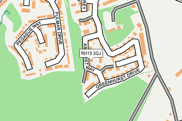 RH19 3GJ map - OS OpenMap – Local (Ordnance Survey)