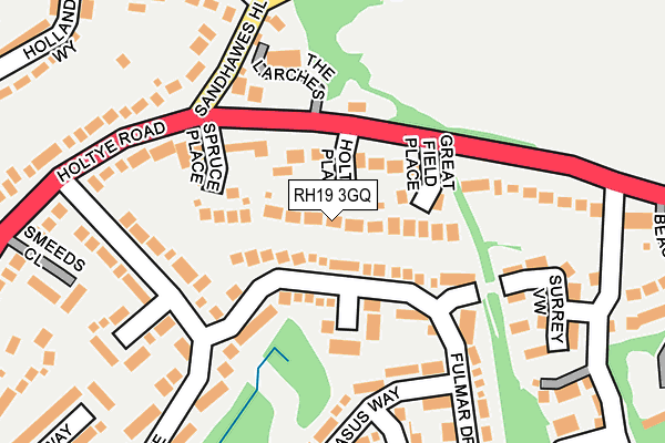 RH19 3GQ map - OS OpenMap – Local (Ordnance Survey)