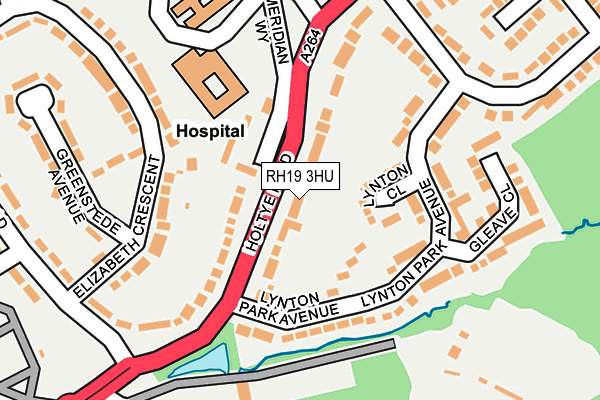 RH19 3HU map - OS OpenMap – Local (Ordnance Survey)