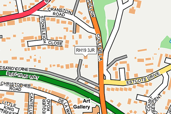 RH19 3JR map - OS OpenMap – Local (Ordnance Survey)