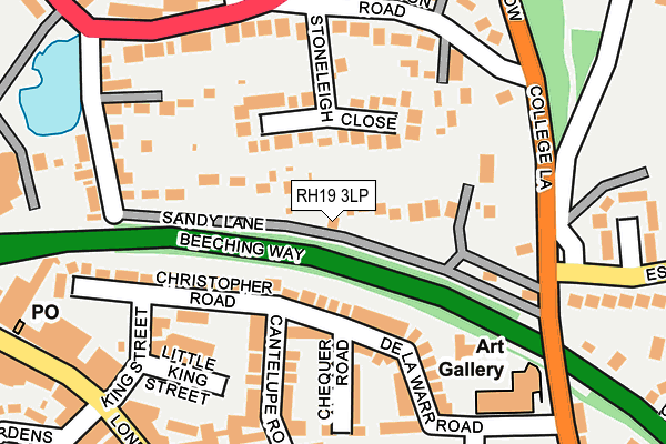 RH19 3LP map - OS OpenMap – Local (Ordnance Survey)