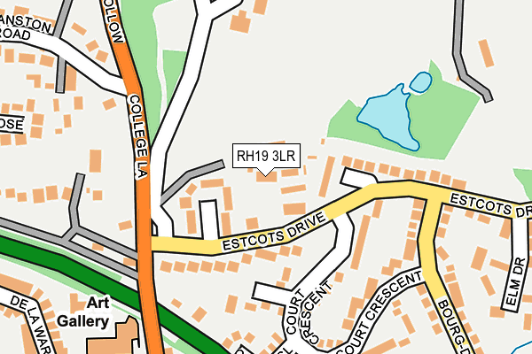 RH19 3LR map - OS OpenMap – Local (Ordnance Survey)