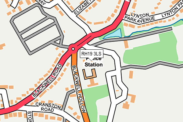 RH19 3LS map - OS OpenMap – Local (Ordnance Survey)