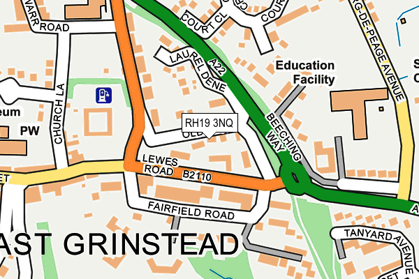 RH19 3NQ map - OS OpenMap – Local (Ordnance Survey)