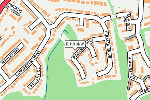 RH19 3NW map - OS OpenMap – Local (Ordnance Survey)