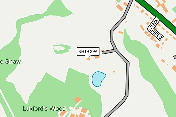 RH19 3PA map - OS OpenMap – Local (Ordnance Survey)