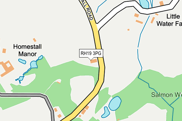 RH19 3PG map - OS OpenMap – Local (Ordnance Survey)