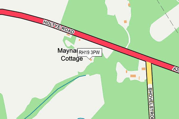 RH19 3PW map - OS OpenMap – Local (Ordnance Survey)
