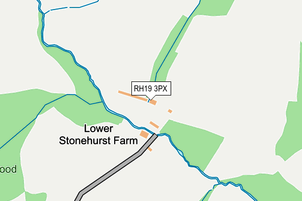 RH19 3PX map - OS OpenMap – Local (Ordnance Survey)