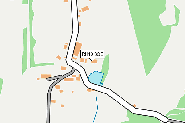 RH19 3QE map - OS OpenMap – Local (Ordnance Survey)