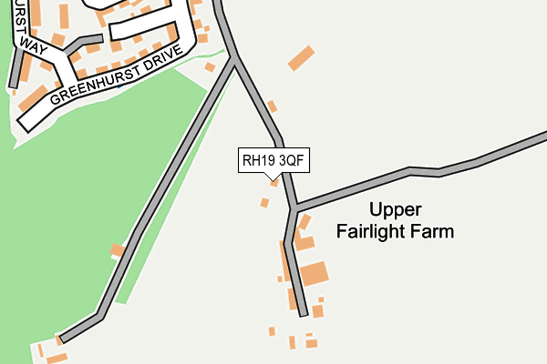 RH19 3QF map - OS OpenMap – Local (Ordnance Survey)