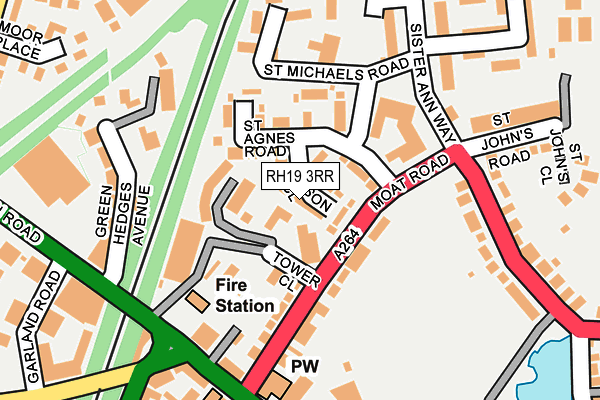 RH19 3RR map - OS OpenMap – Local (Ordnance Survey)