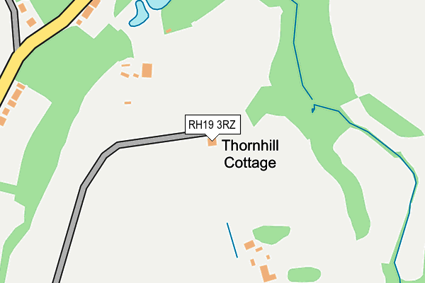 RH19 3RZ map - OS OpenMap – Local (Ordnance Survey)