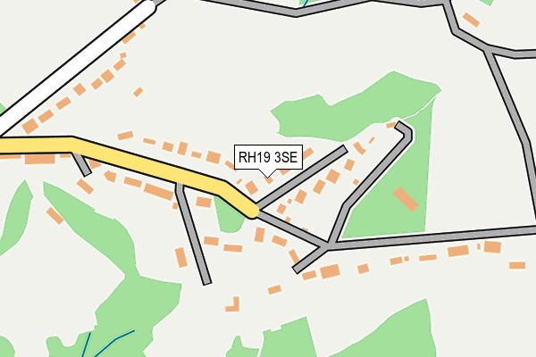 RH19 3SE map - OS OpenMap – Local (Ordnance Survey)