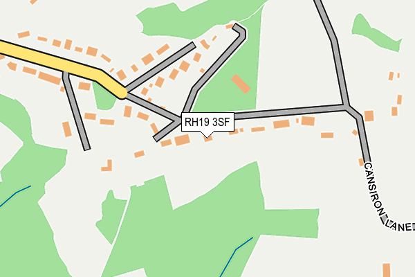 RH19 3SF map - OS OpenMap – Local (Ordnance Survey)