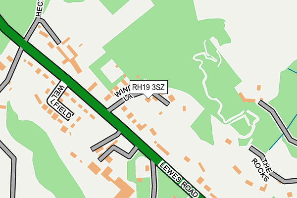 RH19 3SZ map - OS OpenMap – Local (Ordnance Survey)