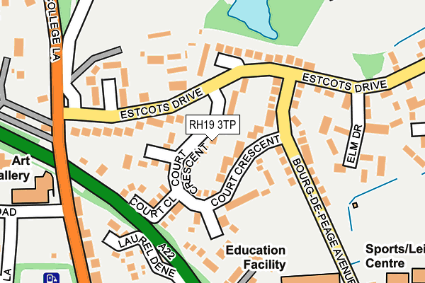RH19 3TP map - OS OpenMap – Local (Ordnance Survey)