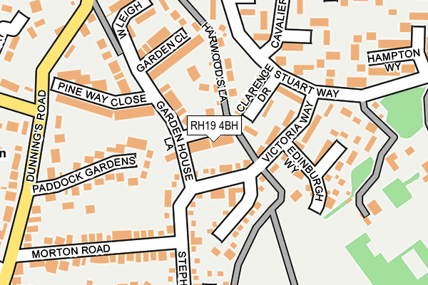 RH19 4BH map - OS OpenMap – Local (Ordnance Survey)