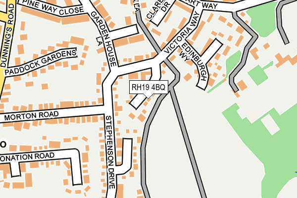 RH19 4BQ map - OS OpenMap – Local (Ordnance Survey)