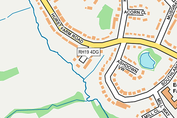 RH19 4DG map - OS OpenMap – Local (Ordnance Survey)