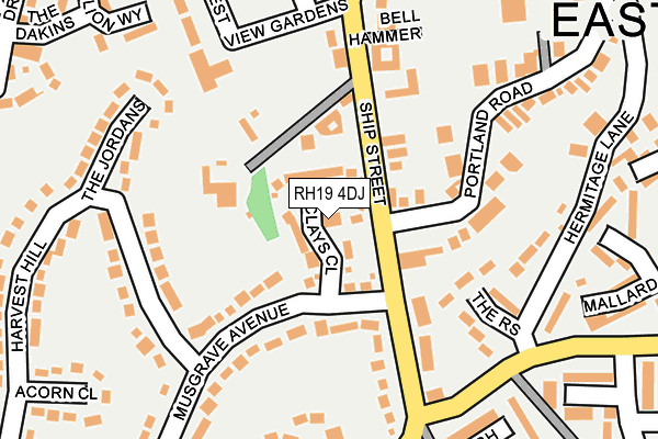 RH19 4DJ map - OS OpenMap – Local (Ordnance Survey)