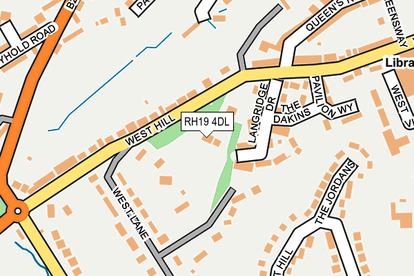 RH19 4DL map - OS OpenMap – Local (Ordnance Survey)