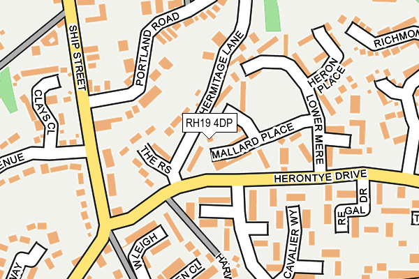RH19 4DP map - OS OpenMap – Local (Ordnance Survey)