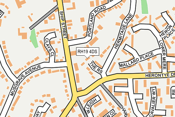 RH19 4DS map - OS OpenMap – Local (Ordnance Survey)